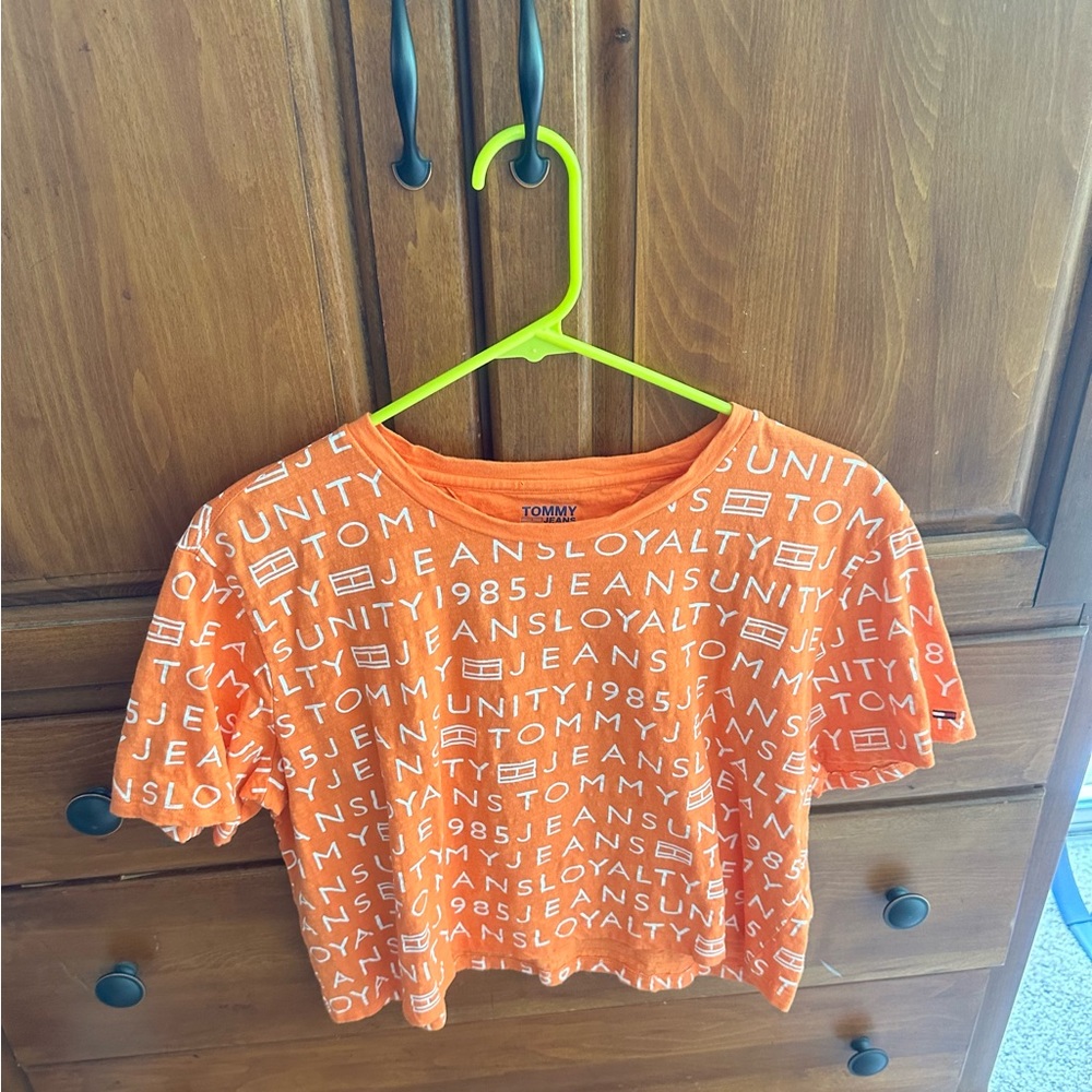 Orange Tommy Hilfiger Crop Top